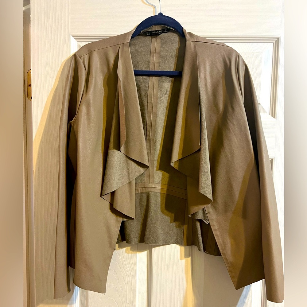 Zara open face blazer in taupe size extra large